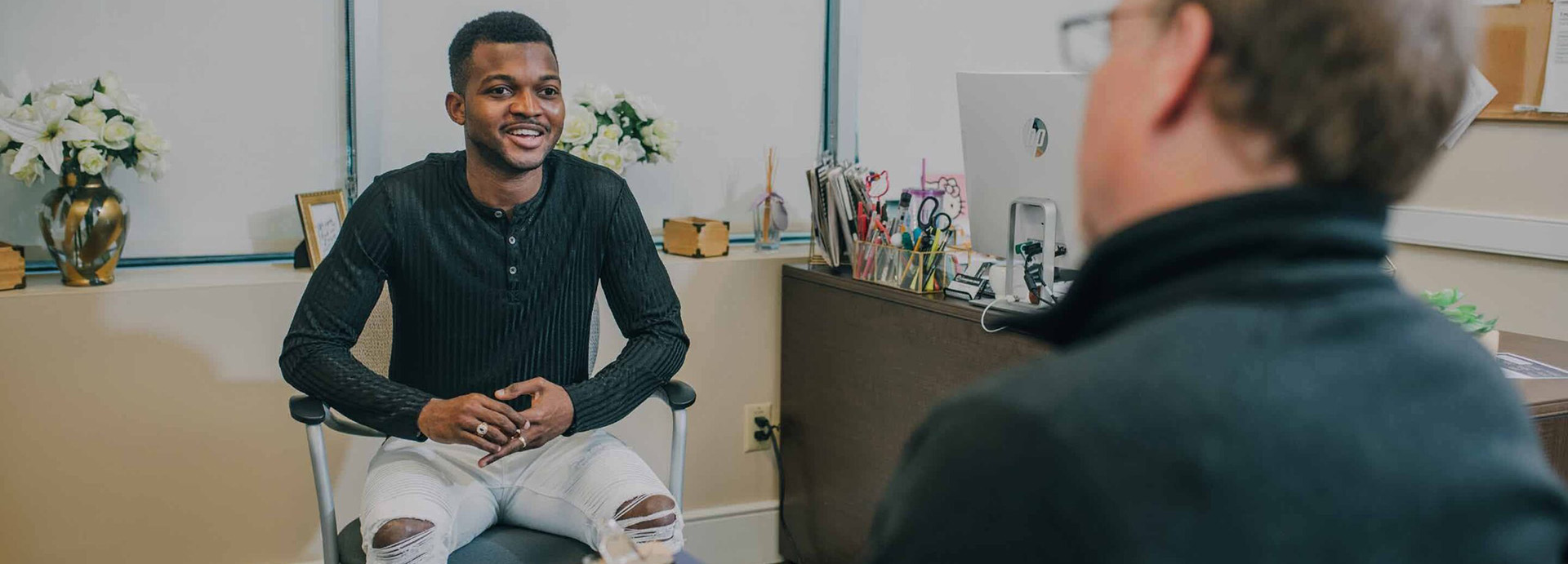 A Man Engaging in conversation at The Counseling Center West Caldwell